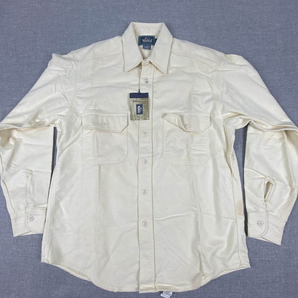 Woolrich Shirt Mens Medium Long Sleeve Button Up Flannel Pockets Casual Fit